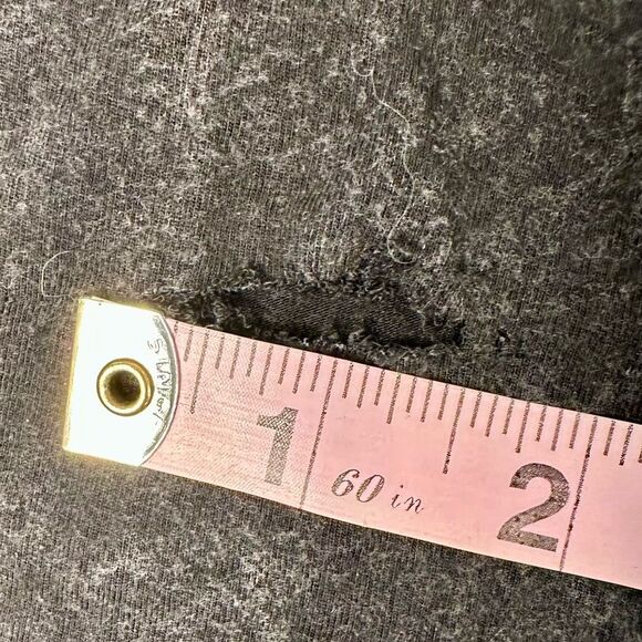 Treasure & Bond Black V-Neck Tee Distressed Vintage Soft Casual NWT Flawed Small - Picture 7 of 10